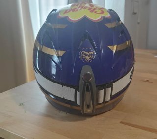 Casco Chupa Chups Azul y Dorado
