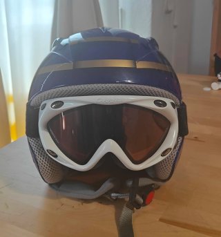 Casco Chupa Chups Azul y Dorado