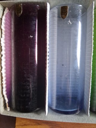 Juego 6 vasos de incisa de colores