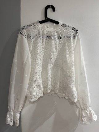 Blusa de crochet Shein blanca