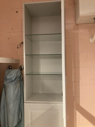 Armario baño alto blanco