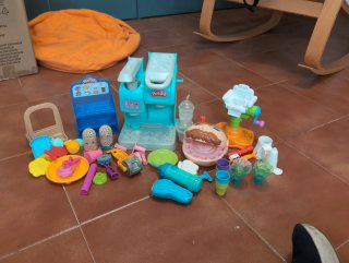 Lote Play-Doh cafeteria, peluquería y dentista