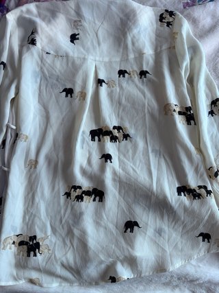 Blusa Zara Estampada Elefantes