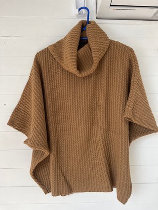 Jersey Massimo Dutti Cuello Alto Marrón Talla Únic