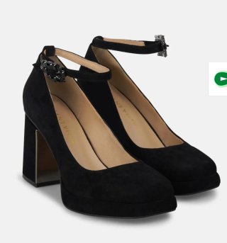 Zapatos negros NUEVOS con tacón ancho y plataforma