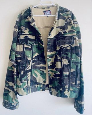 Chaqueta Camuflaje Pintada a Mano