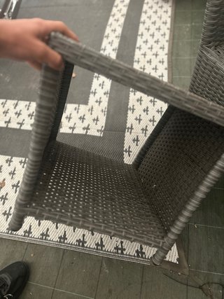 Mesa y 2 sillas de exterior