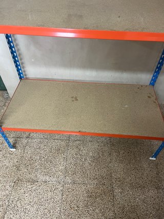 Estantería metálica 4 baldas naranja/azul