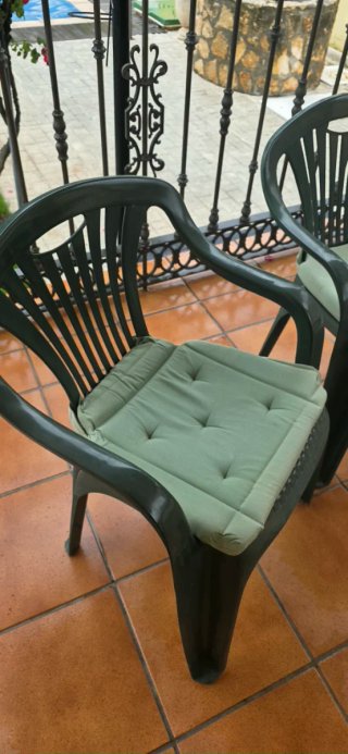 4 Sillas de Jardín Plástico Verde