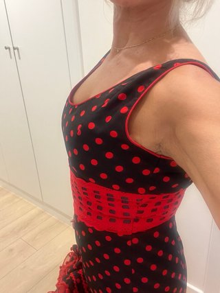 Vestido Flamenco Negro y Rojo