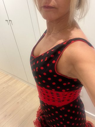 Vestido Flamenco Negro y Rojo