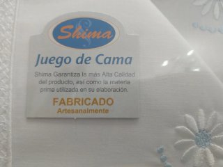 Juego de sábanas bordadas Shima medida 135