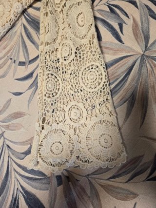 Vestido Zara encaje beige