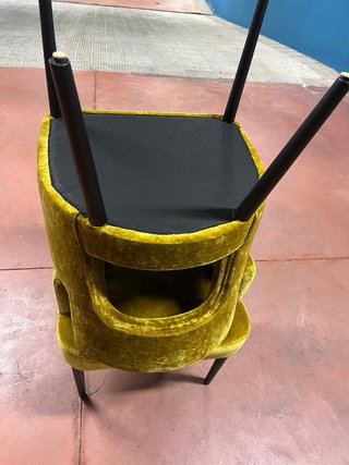 Juego de 3 sillones vintage terciopelo