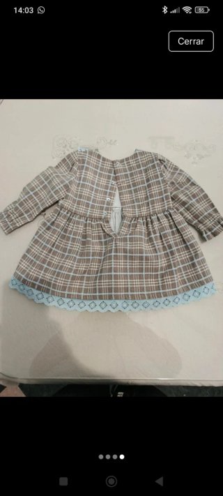 Vestido de niña a cuadros