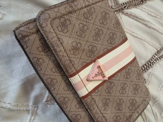 Bolso Guess Beige y Rosa