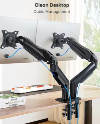 Brazo doble para monitor PC