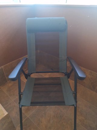 Silla de camping plegable verde