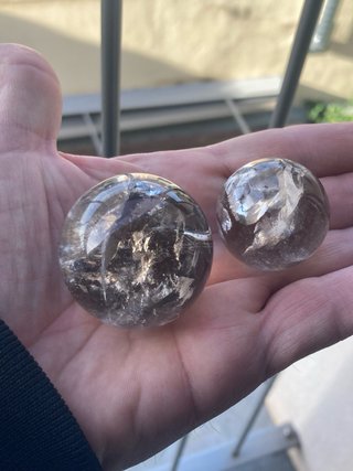 Sfere di Quarzo Affumicato Minerale
