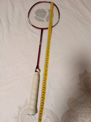 Raqueta de bádminton roja