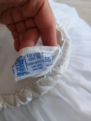 Cancán huertana niña blanco