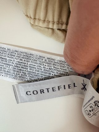 Pantalón corto Cortefiel mujer beige