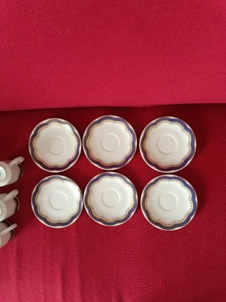 6 Tazze Caffè Bavaria Tirsckenreu con 6 piattini.