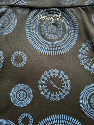 Falda Desigual T/L Negro y Azul