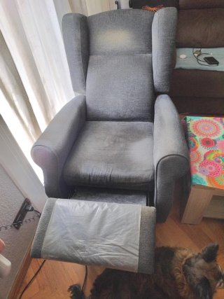 Sillón reclinable eléctrico gris