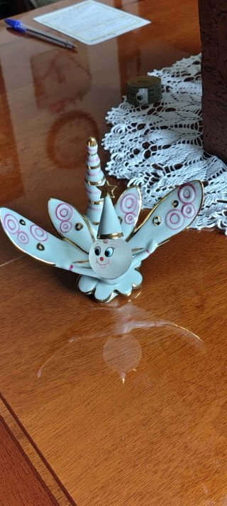 Figurina farfalla clown porcellana