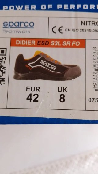 Botas Sparco Nitro Negro Naranja Talla 42