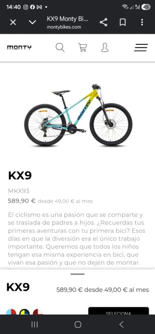 Bici Monty MTB KX9 Rueda 26 NUEVISISIMA!