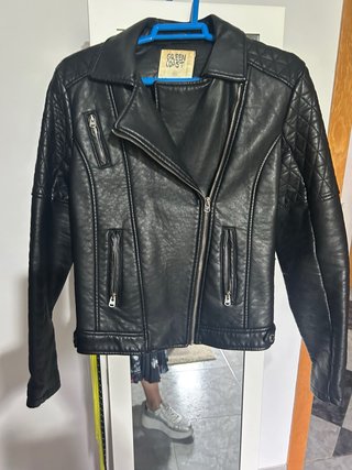 Cazadora Biker Negra Green Coast