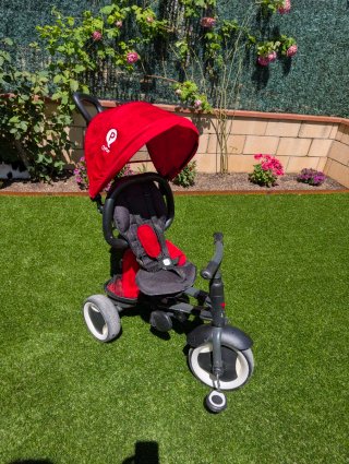 Triciclo Qplay Rito Rojo Plegable