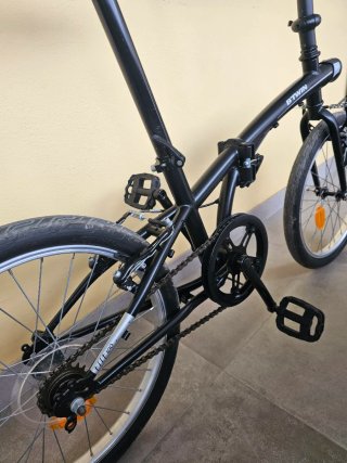 Bicicleta plegable Btwin 100 Negra 20