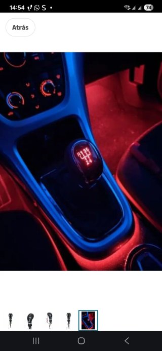 Perilla Palanca Cambios Coche Negra 6 Velocidades