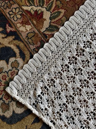 Dos colchas ganchillo vintage blancas