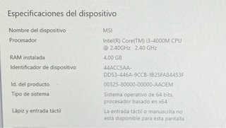 Ordenador MSI