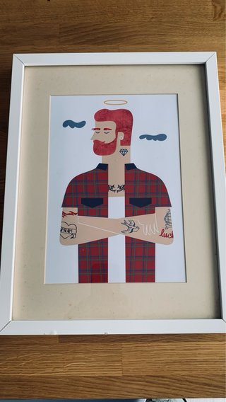 Ilustración de hombre con marco
