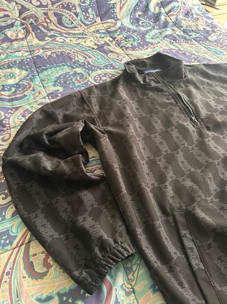 Usual Giacca Track Zip Monogram Nero