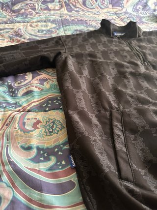Usual Giacca Track Zip Monogram Nero