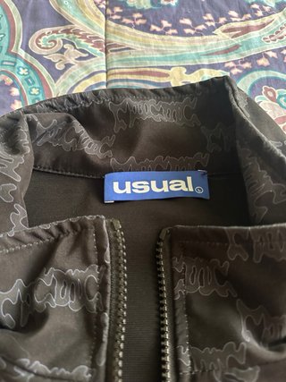Usual Giacca Track Zip Monogram Nero