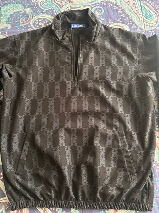 Usual Giacca Track Zip Monogram Nero