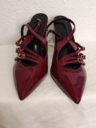Zapatos de tacón rojos talla 46