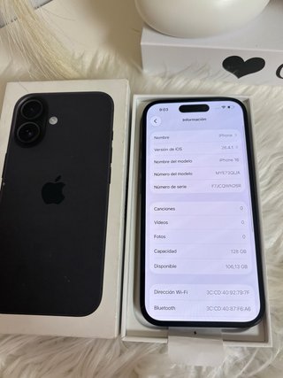 iPhone 16 128GB Negro