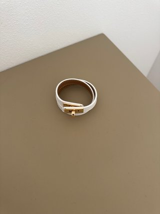 Bracciale vera pelle Made in Italy bianco