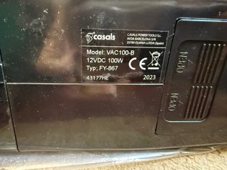 Aspiradora Casals para coche VAC 100-B