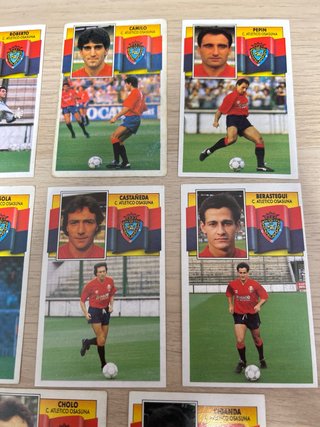 Lote 14 cromos Osasuna Liga 90-91