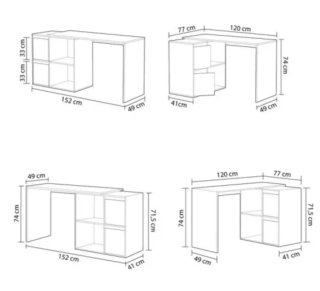 Escritorio blanco extensible Ikea