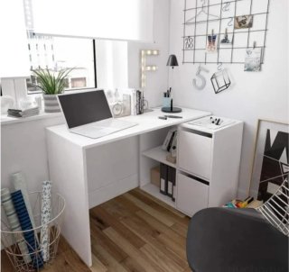 Escritorio blanco extensible Ikea